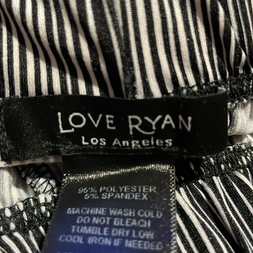 Love Ryan Black & White Polka Dot Striped Wide Leg Pants - Picture 10 of 10